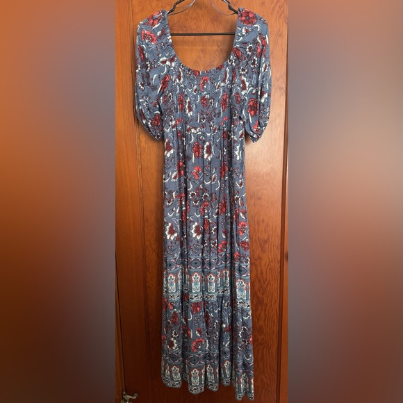 Knox Rose Women's Floral Blouse - Gray and Red - Picture 4 of 6